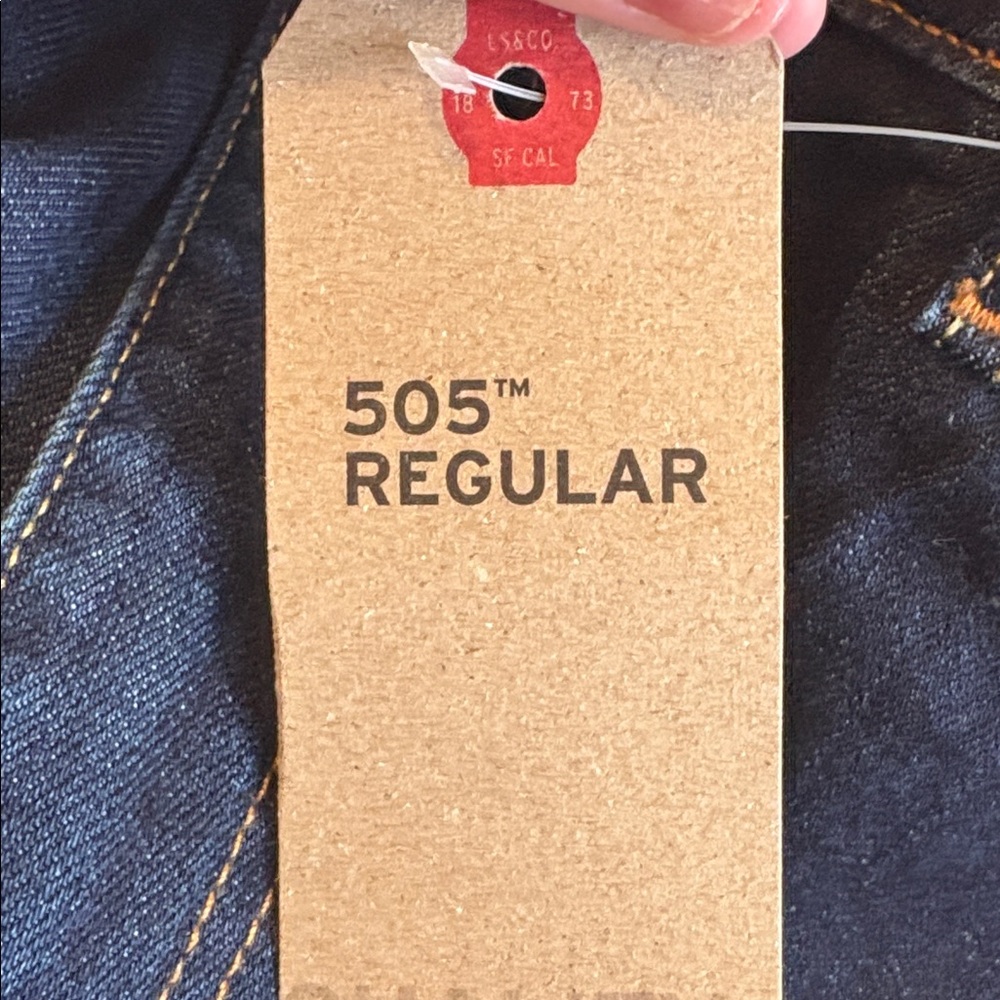 Levi’s 505 Regular MEN'S JEANS 40x30 Dark Wash - Picture 7 of 7